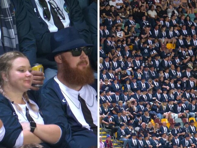 Carlton fans at the Gabba