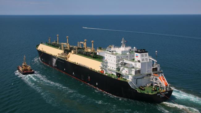 Chevron Wheatstone LNG cargo ship.