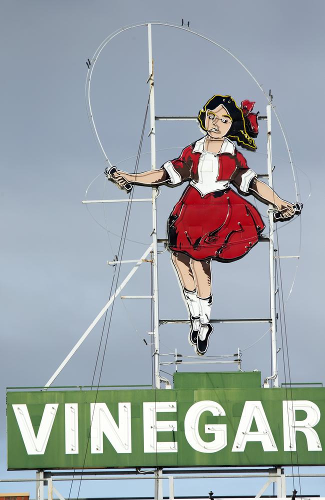 The Skipping Girl sign is a Melbourne icon. Picture: Sarah Matray