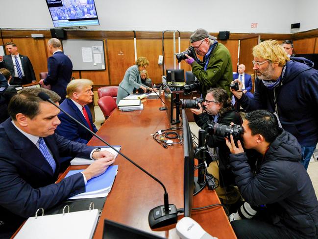 Photographers are given barely a minute each morning to take photos in the courtroom. Picture: Curtis Means/AFP