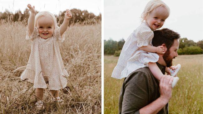 Isla is a happy little bub regardless of her hurdles. Images: Mikaela Smith Photography