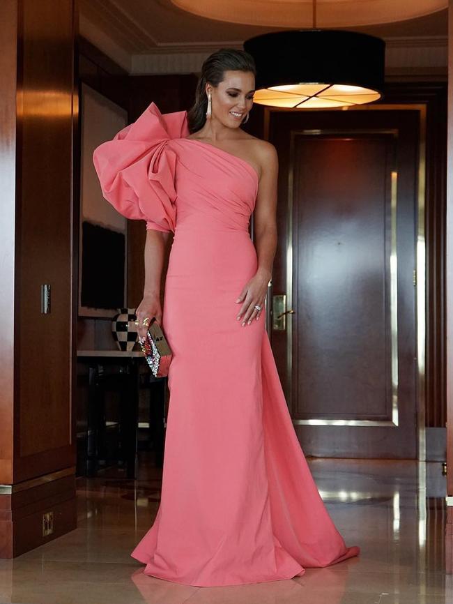 Belinda Sloane at the Brownlow Medal in 2017, where she co-hosted Channel 7’s red carpet special. Picture: Lana Wilkinson/Instagram