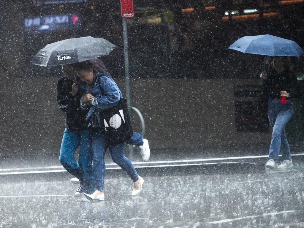 A rain band is set to sweep across the south east, with a chance of thunderstorms going into Friday. Picture: NCA NewsWire / Jeremy Piper