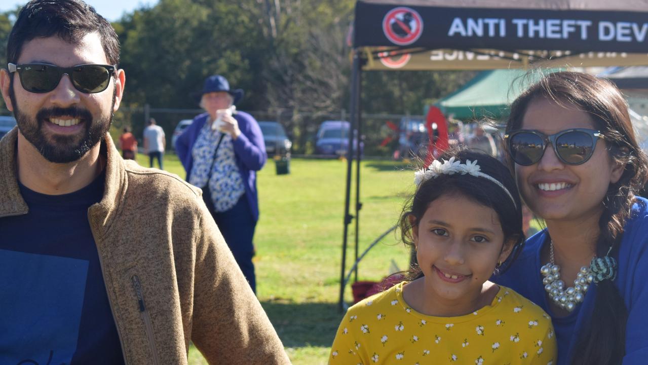 Mary River Festival at Kandanga, July 17, 2021: Abhi, Alisha and Meg Sharma. Pictures: Josh Preston