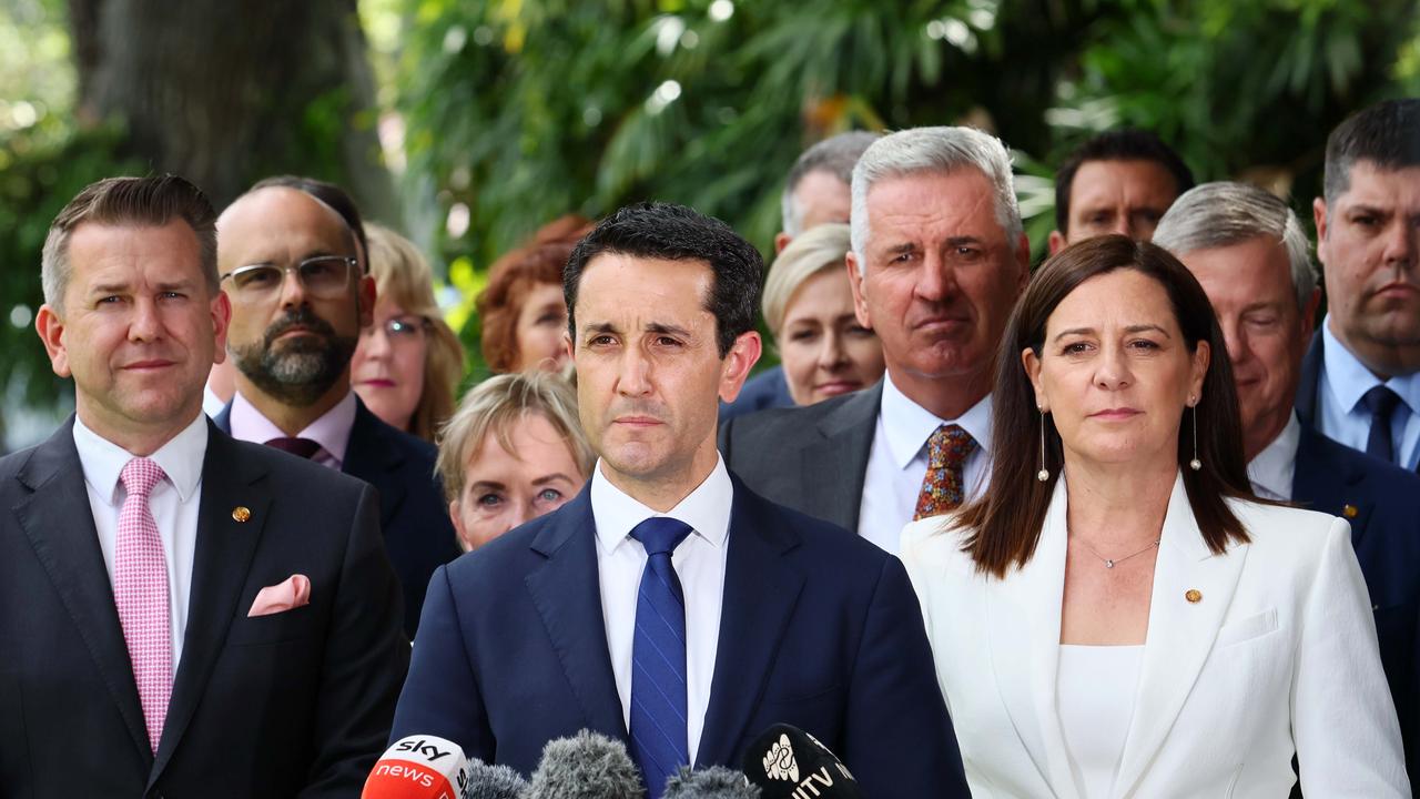 Queensland Premier David Crisafulli has shaken up his frontbench, by reassigning portfolios. Picture: NewsWire/Tertius Pickard