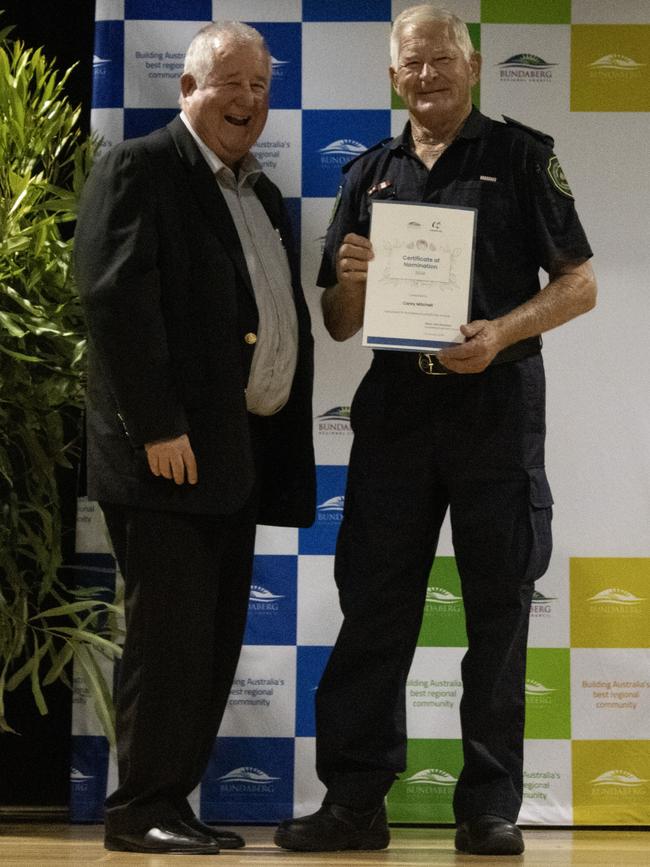 Carey Mitchell was nominated for the Senior Citizen of the Year Award at the 2024 Bundaberg Australia Day Award.