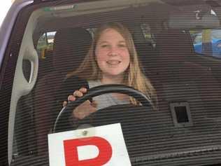 SUCCESS: Amy Gale after passing her driving test. Picture: Contributed