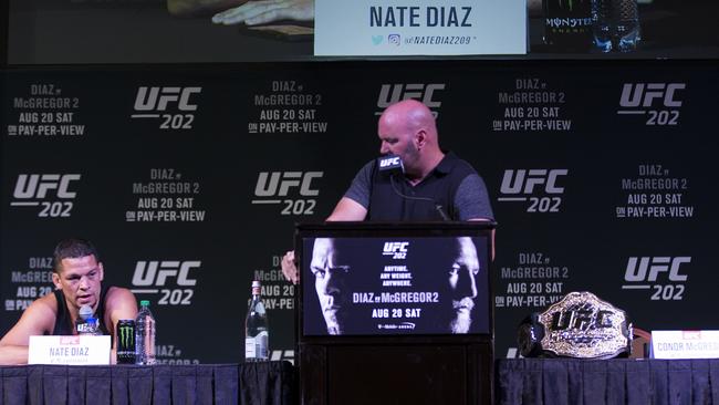 Conor McGregor Nate Diaz UFC 202 press conference: Nick Diaz joins ...