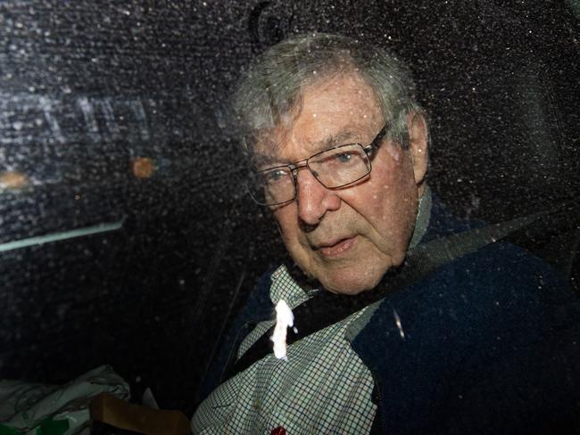 George Pell arrives at the Seminary Of The Good Shepherd in Sydney last week. Picture: AAP