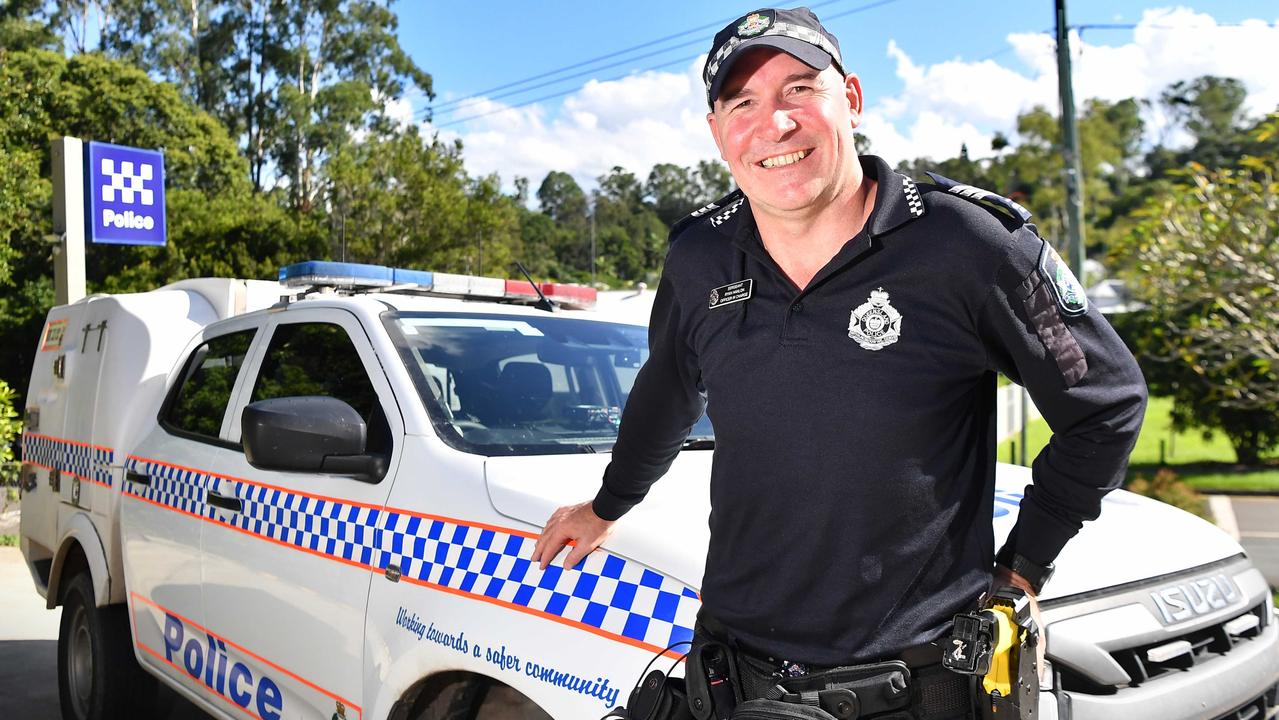 Sergeant Ryan Hanlon at Eumundi police station. Picture: Patrick Woods.