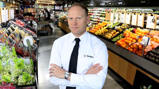 John-Paul Drake, director, Drakes Supermarkets at the firm’s Wayville store. Picture Dean Martin