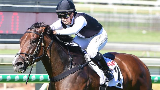 Georgie Cartwright produced a gem of a ride on Bleu Zebra at Doomben. Picture: Trackside Photography