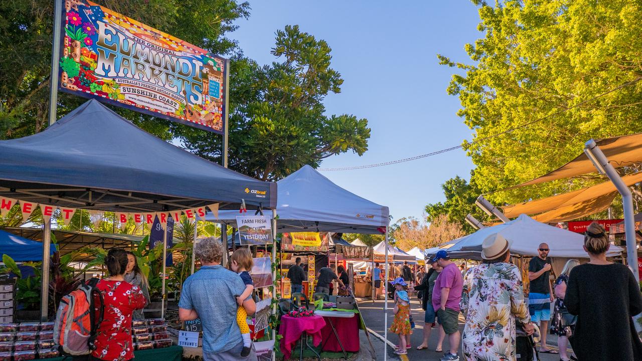 Eumundi Markets Sunshine Coast Photo – Tourism Queensland ESCAPE 15 May 2022 TOP GEAR