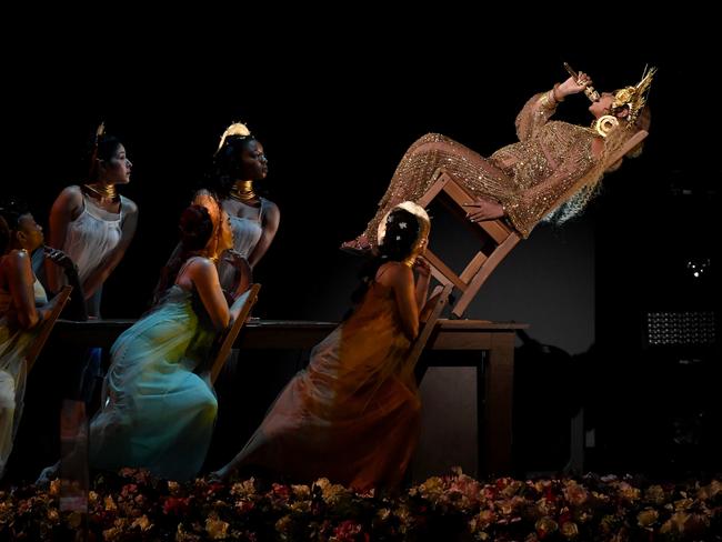 Beyonce performs onstage during The 59th GRAMMY Awards at STAPLES Center on February 12, 2017 in Los Angeles, California. Picture: Getty