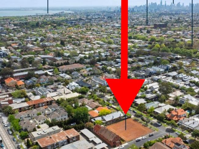 Two Melbourne tennis courts served up with mega price tag