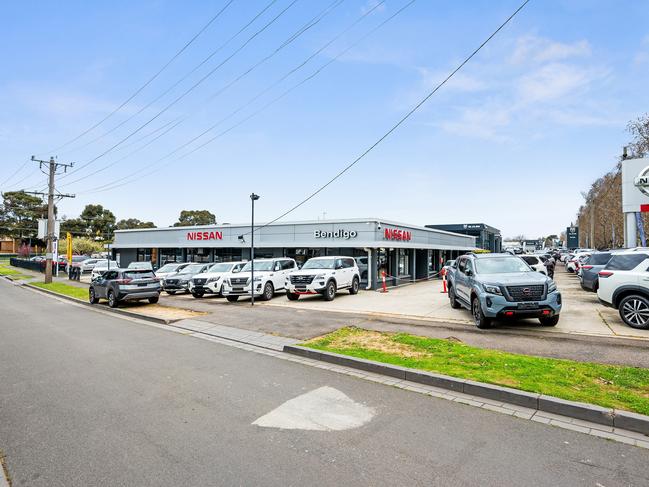 A generationally owned, multimillion dollar piece of land on High St Bendigo has hit the market. The site is tenanted by Poyser Motor Group who own the Nissan and Ram dealerships on the site. Picture: Supplied.