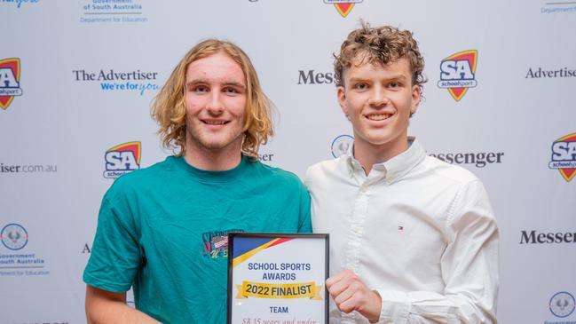 SA School Sports Awards . Brock Jamieson and Dyson Sharp. Picture: Ben Clark