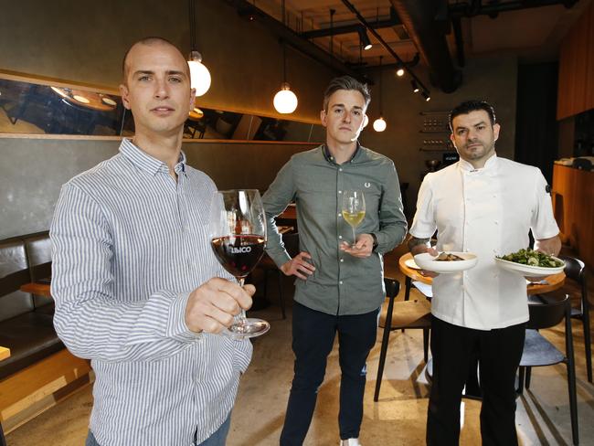 Tipico Restaurant co-owners Marco Scalisi and Andrea Da Como, with head chef Andrea Serreli. Picture: David Caird