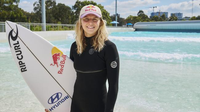 Red Bull Australia is running a competition for fans to win an experience with our Red Bull Athletes – like Central Coast surfer Molly Picklum. Picture: Brett Hemmings