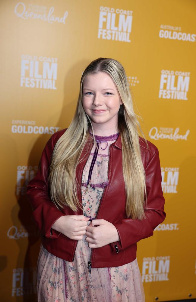 Charlotte Stent at the JAFAICAN premiere with Peter Andre at Gold Coast Film Festival at HOTA. Picture, Portia Large.