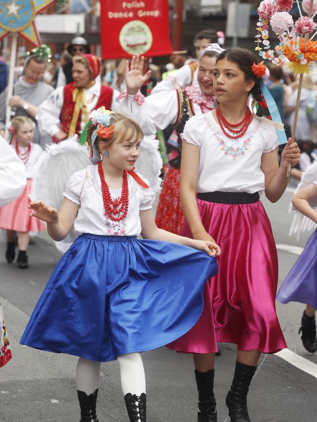 Oberek Polish Dance Group. Hobart Christmas Pageant 2024. Picture: Nikki Davis-Jones