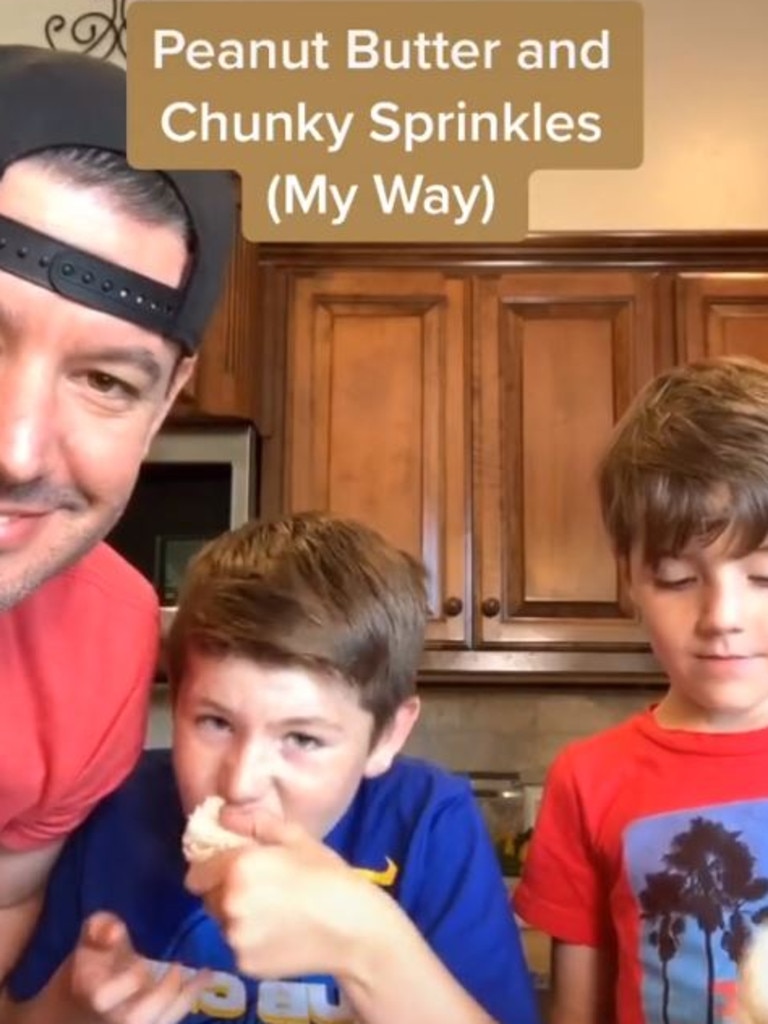 After copping a heap of backlash, he got his two sons to do a taste test. Picture: TikTok/Lunchboxdad