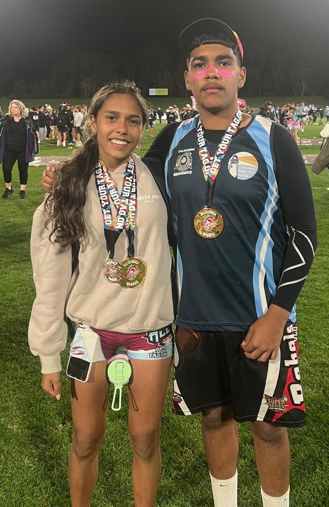 Aamira Renouf and her brother Deyrell.