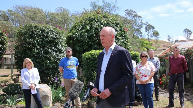 Pat Weir at his 2020 election campaign launch.