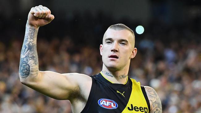 Richmond midfielder Dustin Martin has had an incredible season and is a huge favourite to win the Brownlow Medal