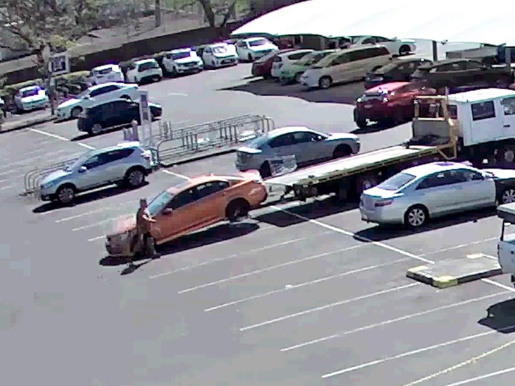 Police have released wild CCTV vision following the report of a vehicle being stolen from a shopping centre in Queensland.