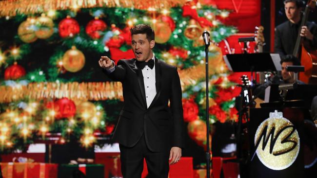 Michael Buble swings into the Australian Christmas albums charts for the 11th year. Picture: Getty.