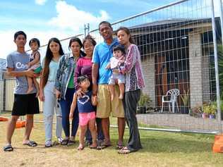 WE LOST EVERYTHING: The Piodos family escaped the fire with only the shirts on their backs. Picture: Meg Gannon