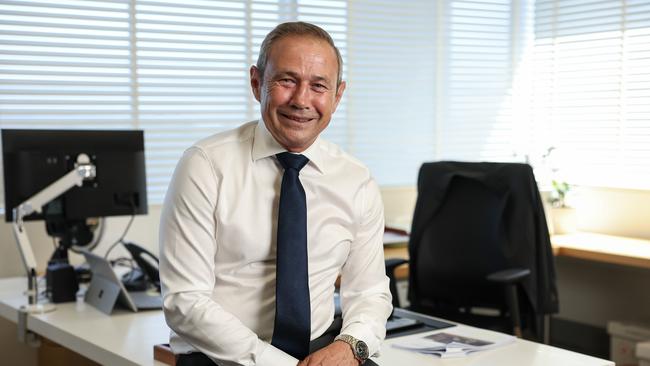 WA Premier Roger Cook in his office at Dumas House, Perth. Should Newspoll prove correct, Mr Cook will be affirmed as premier in his own right. Picture: Colin Murty