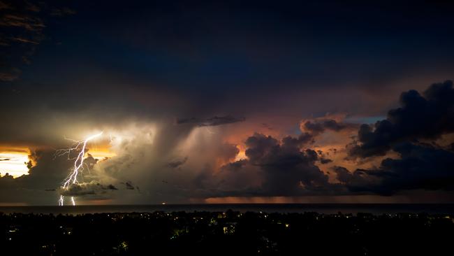 A thunderstorm takes over the skies in Darwin. Picture: @trent_robinson_photography