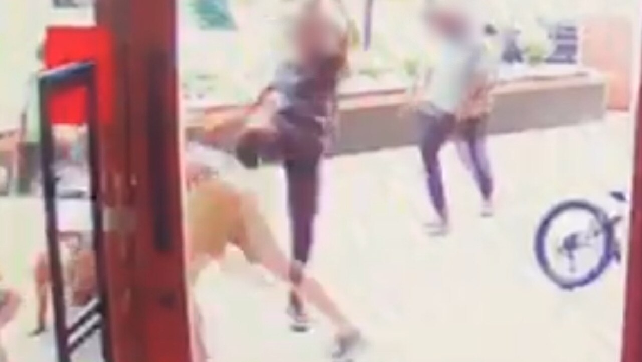 CCTV of the violent Coolangatta bashing. Picture: Supplied