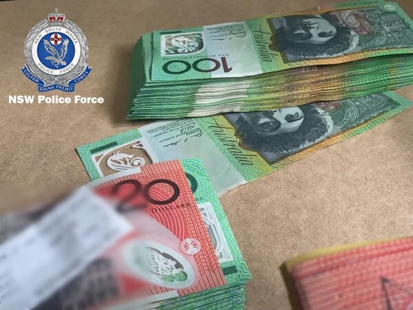 Money found during the search warrants.