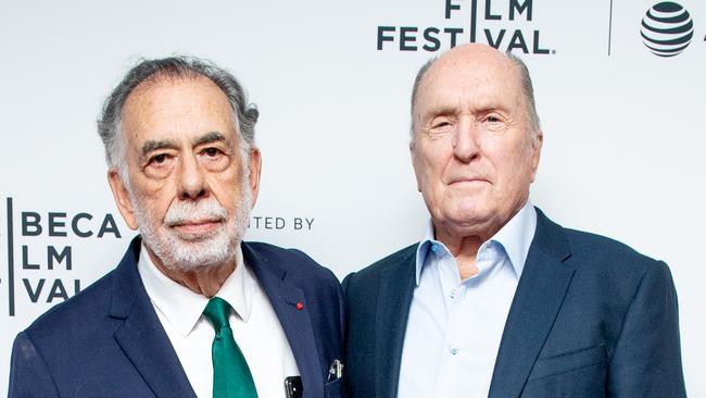 Robert Duvall with his Godfather and Apocalypse Now director Francis Ford Coppola. Picture: Roy Rochlin/Getty Images for Tribeca Film Festival