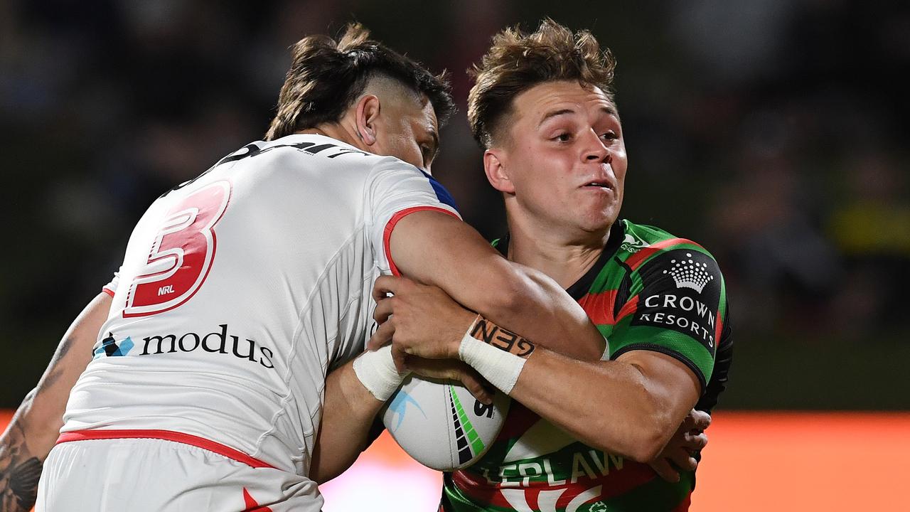 Blake Taaffe will play fullback for the Rabbitohs in their finals clash with Penrith. Picture: Dan Peled/Getty Images