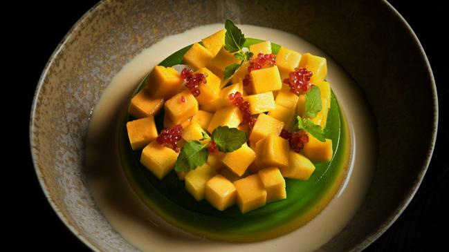 Lilymu’s jackfruit and mango pudding. Picture: Cole Bennetts