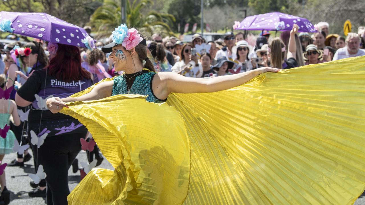 Aahliya Drought in the Grand Central Floral Parade. Saturday, September 17, 2022. Picture: Nev Madsen.