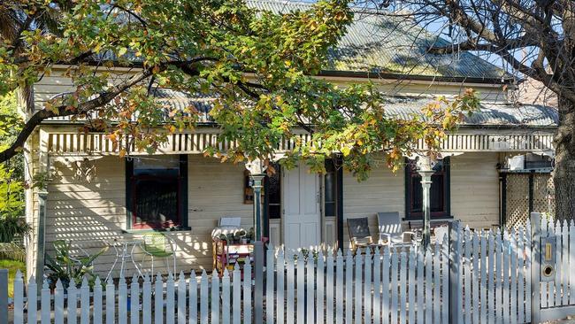 This three-bedroom house at 12 Grattan St, Bendigo, is for sale for $540,000-$580,000.