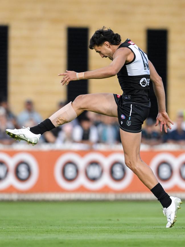 Ivan Soldo hit the scoreboard early for the Power and was impressive around the ground. Picture: Mark Brake/Getty Images.
