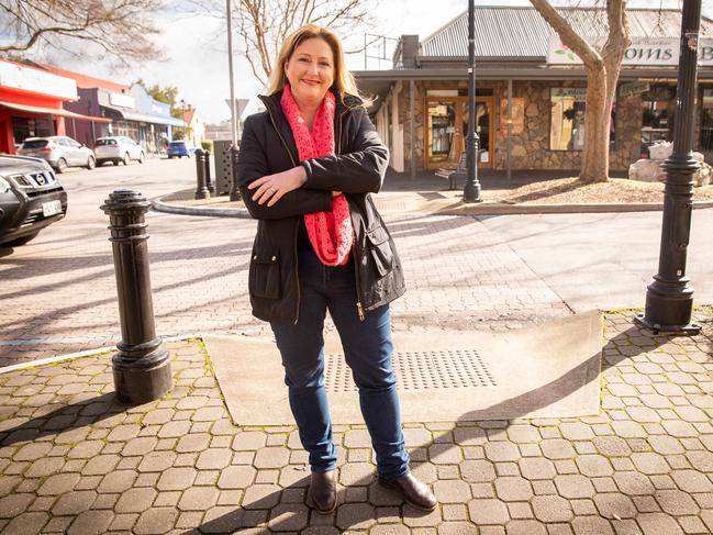 Newly elected Member for Mayo Rebekha Sharkie poses in Mount Barker SA.