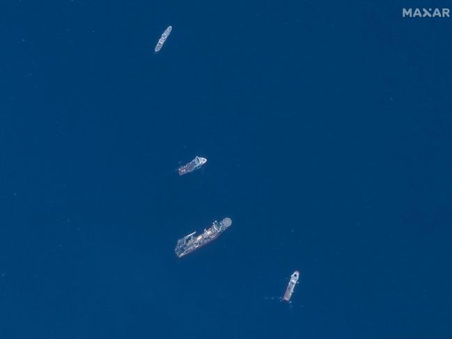 The Horizon Arctic, Deep Energy, and Skandi Vinland searching for the Titan submersible. Picture: Supplied