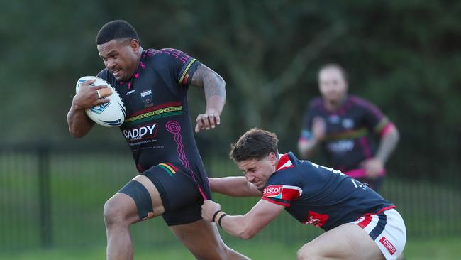 Samuel Yalisaya pulled back a late try for the Panthers. Picture: Sue Graham