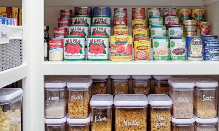 Mum's organising hacks: How to store cans in your kitchen pantry