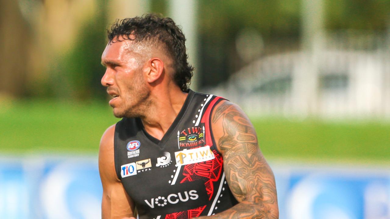 Harley Bennell has been playing for the Tiwi Bombers in the NTFL this season. Picture: Glenn Campbell
