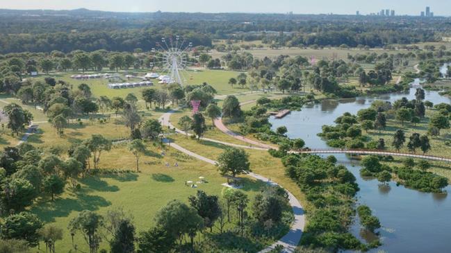 Greenheart will be a sprawling 241-hectare space between Robina and Merrimac, featuring vast open spaces, beautiful natural and cultural landscapes, an event quarter, recreational and educational precincts, and large scale sports facilities. Photo: Supplied,