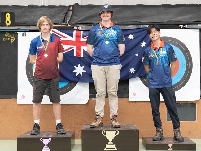 Mitchell Campbell tops the podium in Tuggeranong, ACT. Picture: Adrian Yee