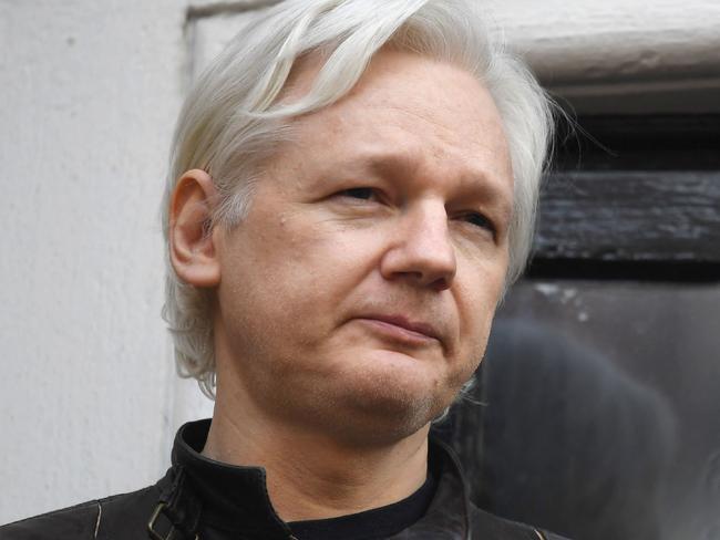 WikiLeaks founder Julian Assange speaks on the balcony of the Embassy of Ecuador in London. Picture: Justin Tallis/AFP